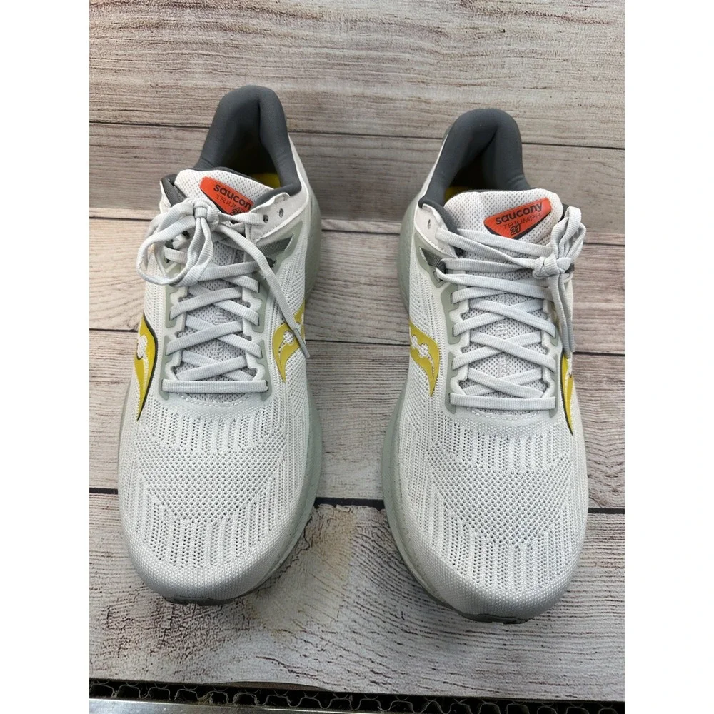 Saucony Triumph 21 Men's White Running Shoes Athletic Sneakers Size 11.5